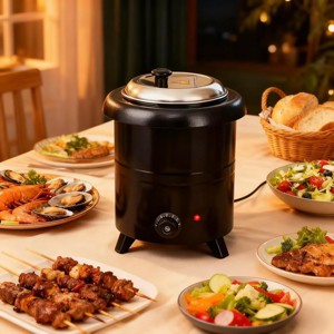 Commercial-Grade Soup Warmer with Rotating Lid, Removable Stainless Steel Inner Pot, Heat-Resistant Handle, Suitable for Parties, Banquets, Buffets - 1 of 1