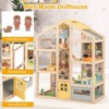 Safstar Kids Wooden Dollhouse with 7 Rooms 18 Pcs Furniture Accessories 2 Figures - 3 of 4