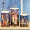Collections Etc Nativity Scene LED Lighted Flameless Candles - Set of 3 - 2 of 2