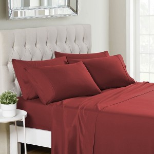 6 Piece Sheet Set, Deluxe Ultra Soft 1500 Series, Double Brushed Microfiber by Sweet Home Collection® - 1 of 4