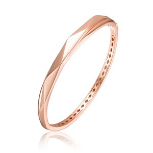 Guili Vintage Sterling Silver 18k Rose Gold Plated Bangle Bracelet with a Classic and Retro-Inspired Design to Elevate Any Special Look - 1 of 3
