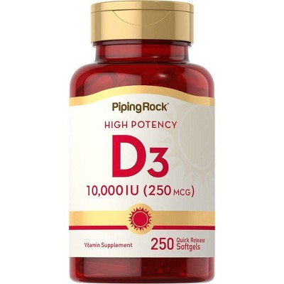 Piping Rock Vitamin D3 10000 IU | 250 Softgels