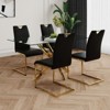 NicBex Modern Dining Chairs with Faux Leather Padded Seat,Armless Chairs with Chrome Metal Legs for Kitchen,Living Room - 4 of 4