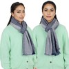 Alilang Lightweight Cotton Linen Scarf Striped Fashion Wrap Shawl for Women Men - 2 of 4