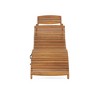 Chic Crate-LAHAINA Solid Wood Foldable Chaise Lounge - Beach Patio Poolside Furniture (Sage Brown) - 2 of 4