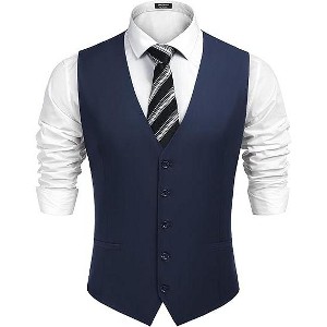 COOFANDY Men's Business Suit Vest Casual Dress Vest Slim Fit Formal Waistcoat - 1 of 4