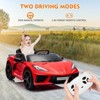12V Kids Ride-On Sports Car – Licensed Corvette Electric Car Toy with Remote Control, Visual Dashboard, LED Lights & Music - 4 of 4