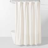 Velvet Scallop Burnout Glam Shower Curtain Ivory - Threshold™