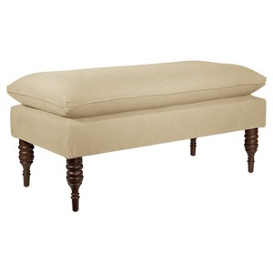 Dolce Upholstered Pillowtop Bench - Sandstone Linen - Skyline Furniture , Brown Linen