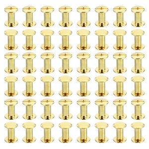 Unique Bargains Rust Proof Leather Belt Scrapbook Binding Accessories M5 Chicago Screws 50 Sets - 1 of 4