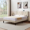 VECELO Upholstered Smart LED Bed Frame with Adjustable Headboard - 2 of 4