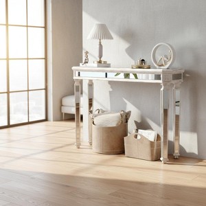 Homy Casa Mirrored Console Table with Elegant Finish for Entryway or Living Room - 1 of 4