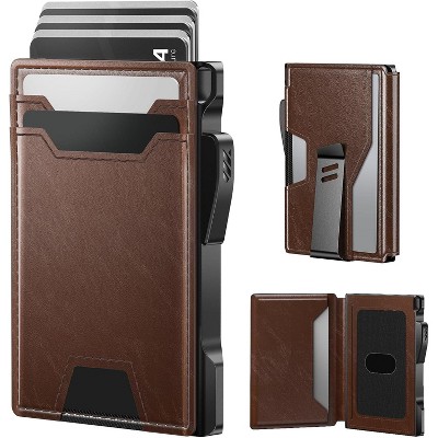 Paaaawaters typecase Wallet for Men: Rfid-blocking with Money Clip Slim Leather Bifold ID Window Smart Pop Up Card