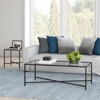 Black Bronze Side Table with Glass Tabletop - Henn&Hart - 2 of 4