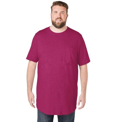 KingSize Shrink-Less Lightweight Longer-Length Crewneck Pocket T-Shirt