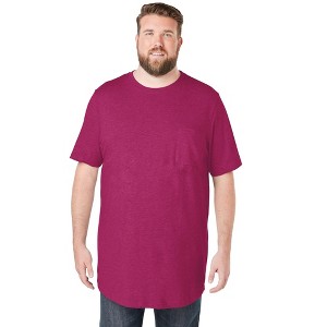 KingSize Shrink-Less Lightweight Longer-Length Crewneck Pocket T-Shirt - 1 of 4