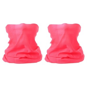 Unique Bargains Breathable Elastic Moisture Absorption Sport Neck Gaiter Face Masks 2 Pcs - 1 of 4