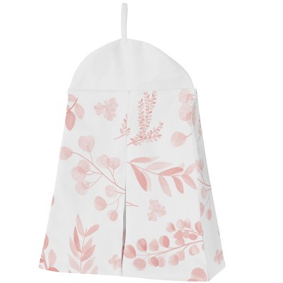 Blush Pink and White Floral Microfiber Toddler Comforter Set