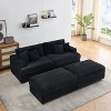 CENGHU 82 Inches Corduroy Sofa, Sectional Sofa, two Storage Feet +4 Throw Pillows, L Shaped Sofa Couches for Living Room, Office - 3 of 4