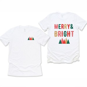 Simply Sage Market Women's Merry and Bright Mountains Front and Back Short Sleeve Graphic Tee - 1 of 4