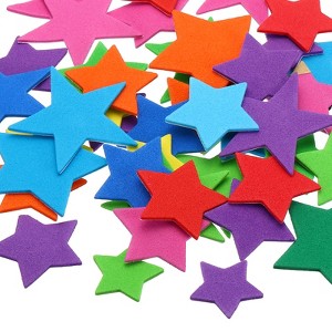 Unique Bargains Pentagram Style Self-Adhesive Home Decor Card DIY Foam Stickers - 1 of 4