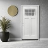 Wooakway 36"W×80"H 6-Lite 2-Panel Exterior Frosted Glass Prehung Front Entry Door Primed Interior Fiberglass Entrance Door - 2 of 4