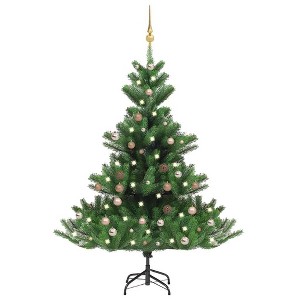 Nordmann Fir Artificial Christmas Tree LED&Ball Set Green 70.9" - 1 of 4