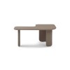 Modern 7-Shaped MDF Coffee Table with PU Coating, Asymmetrical Design, Reinforced Legs and Non-Slip Feet for Living Room - 2 of 4