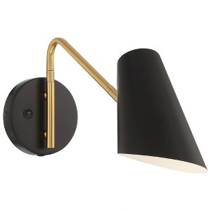 Access Lighting Eames 1 - Light Swing Arm Lamp in  Black/Antique Brushed Brass - 1 of 4