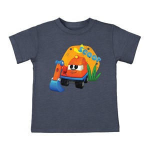 Leo the Truck Scoop Name Distressed - Toddler Short Sleeve Graphic T-Shirt - 1 of 3