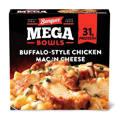 Banquet Frozen Frozen Buffalo Style Chicken Mac 'N Cheese  Mega Bowl - 14oz