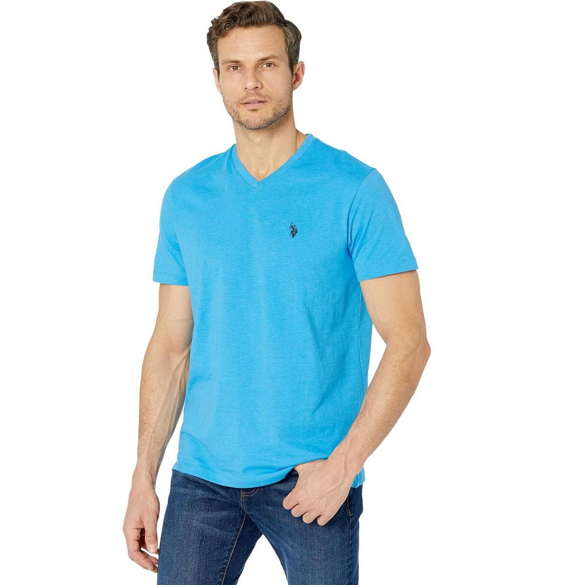 U.S. POLO ASSN. Men's Solid V-Neck T-Shirt | Short Sleeve Casual Cotton Tee - thumbnail 8