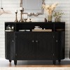 48'' Sideboard Buffet Cabinet, Coffee Bar Cabinet with Adjustable Shelves, Wood Console Table, Kitchen Pantry Storage Cabinet for Living Room - 2 of 4