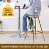 PAGED Bar Stools Set of 2, Modern Dining Chair with Metal Legs and Upholstered Seat, Living Room Chair for Bedroom, Dining Room - 2 of 4