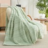 Amelie Home Striped Faux Fur Throw Blanket for Sofa, Bed, or Chair - 2 of 4