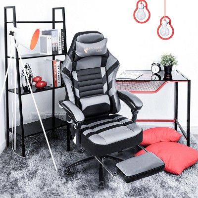 NicBex 360°Swivel Gaming Chair Office Chairs with Reclining Back,Adjustable Seat Height&Footrest,Ergonomics Video Game Chairs for Home&Office