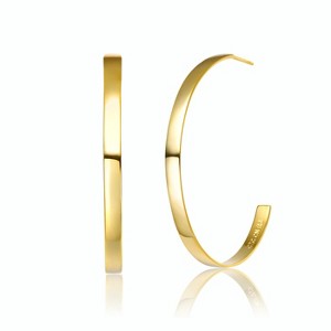 Guili 14K Gold Plated Open Hoop Earrings, Featuring a Sleek and Minimalist Design for Stylish Jewelry Lovers and Everyday Modern Elegance - 1 of 3