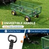 Garden Cart on Wheels, 900 LBS Heavy Duty Steel Garden Wagon with Removable Mesh Sides to Convert into Flatbed, for Lawn Farm Yard - 4 of 4