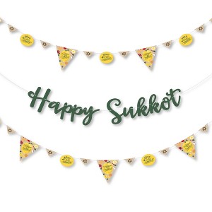 Big Dot of Happiness Sukkot - Sukkah Holiday Letter Banner Decoration - 36 Banner Cutouts and Happy Sukkot Banner Letters - 1 of 4
