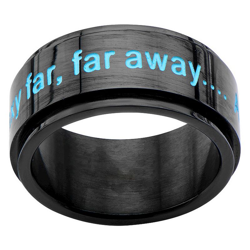 Men's Star Wars "A Long Time Ago in a Galaxy Far, Far Away" Stainless Steel Spinner Ring, 5 of 6