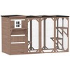PawHut Large Outside Cat Shelter for 3 Kitties, Multi-Level Design with Big Hiding Areas, Catio Outdoor Cat Enclosure, Cat Condo for Large Cats - 4 of 4