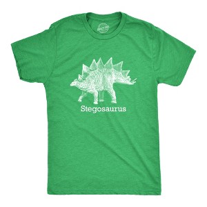 Stegosaurus Graphic T-Shirt Vintage Dinosaur Print Shirt Dino Jurassic - Crazy Dog Men's T Shirt - 1 of 4