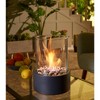 8.25"x11.375" Ventless Smokeless Glass & Black Metal Column Tabletop Fire Pit - Dayna B. - image 3 of 4