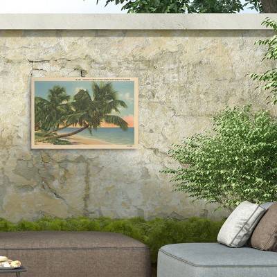Vintage Florida Beach Landscape All-Weather Canvas Print