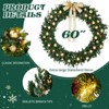 SEVOBAL Wreaths 60in Christmas Wreath Artificial Xmas Wreath with 600 PVC Tips and DIY Ornaments for Wall Xmas Party Decorations, Green, 60"*5"*60" - 4 of 4