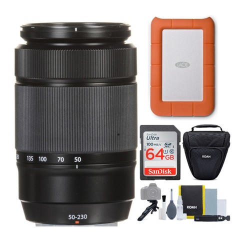 Fujifilm XC 50-230mm f/4.5-6.7 OIS II Lens (Black) with 1TB Hard Drive  Bundle