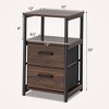 Tangkula 2PCS Nightstand Bedside End Table with 2 Fabric Drawers & Storage Shelf - image 4 of 4