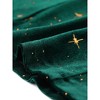 Allegra K Women's Glitter Star Pattern Velvet Mesh Sheer Long Sleeve Tops - 4 of 4