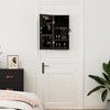 Aghana Digitals Wall-Mounted Black Matte Engineered Wood Jewelry Cabinet with Large Mirror, Compact - 3 of 4