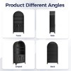 FURNIinspire Decorative Storage Cabinets High-Arched With Two Doors Three Shelves Simple Elegant Design For Living Room, Black, 30.7"*15.4"*63.2" - 3 of 4
